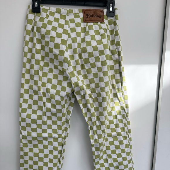 Holiday the Label Green Checkered Pants - Picture 3 of 4